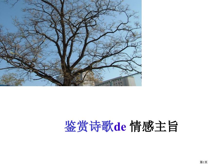 诗歌鉴赏之思想情感市公开课金奖市赛课一等奖课件_第1页