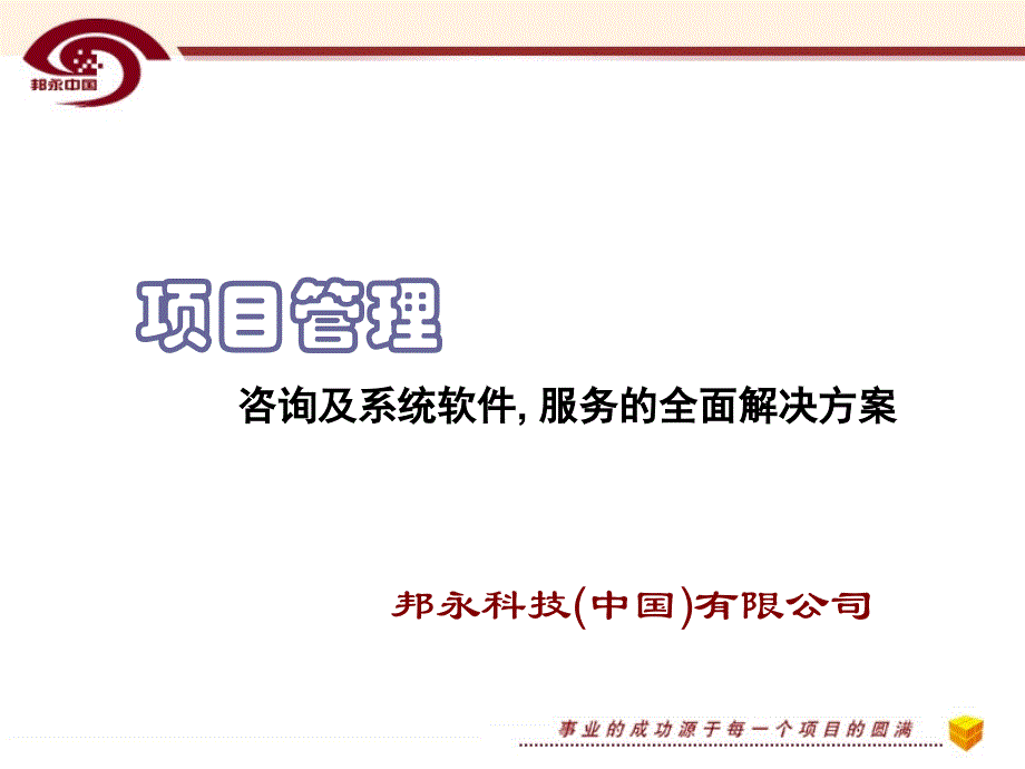 项目管理咨询及系统软件服务的全面解决方案(PPT30)(1)_第1页