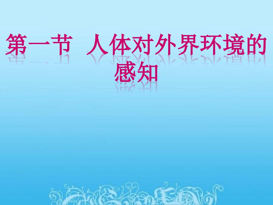 新人教版七年级生物《人体对外界环境的感知》课件_第1页