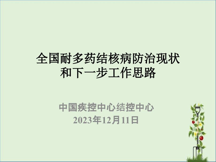 全国耐多药结核病防治现状和下一步工作思路汇编_第1页