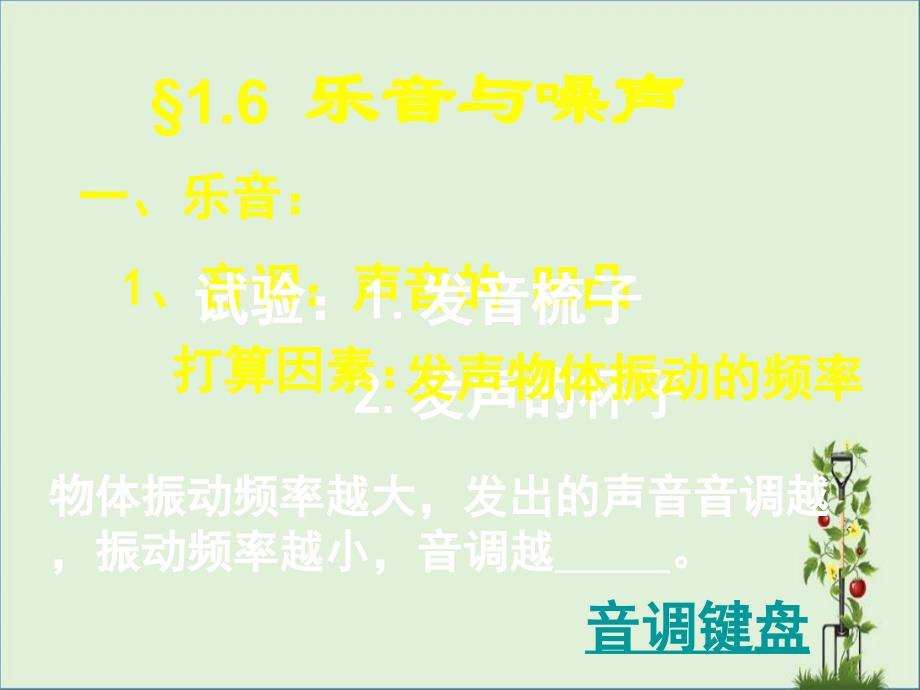 八年级物理上册1.6乐音和噪声课件北京课改版_第1页