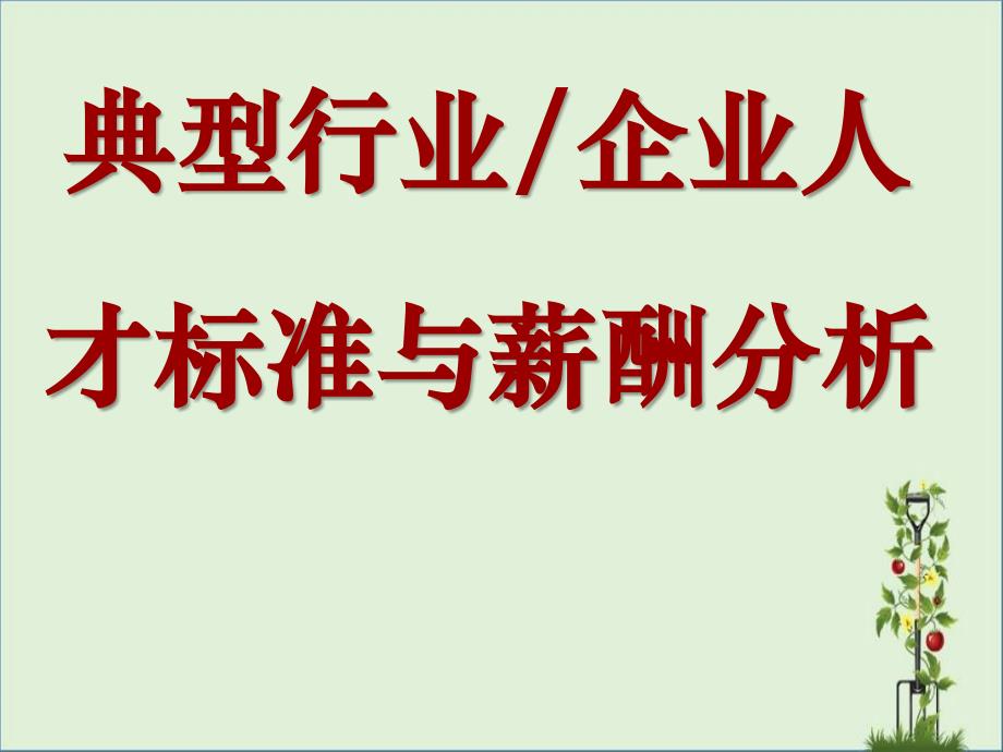 典型行业人才标准及其薪酬分析_第1页