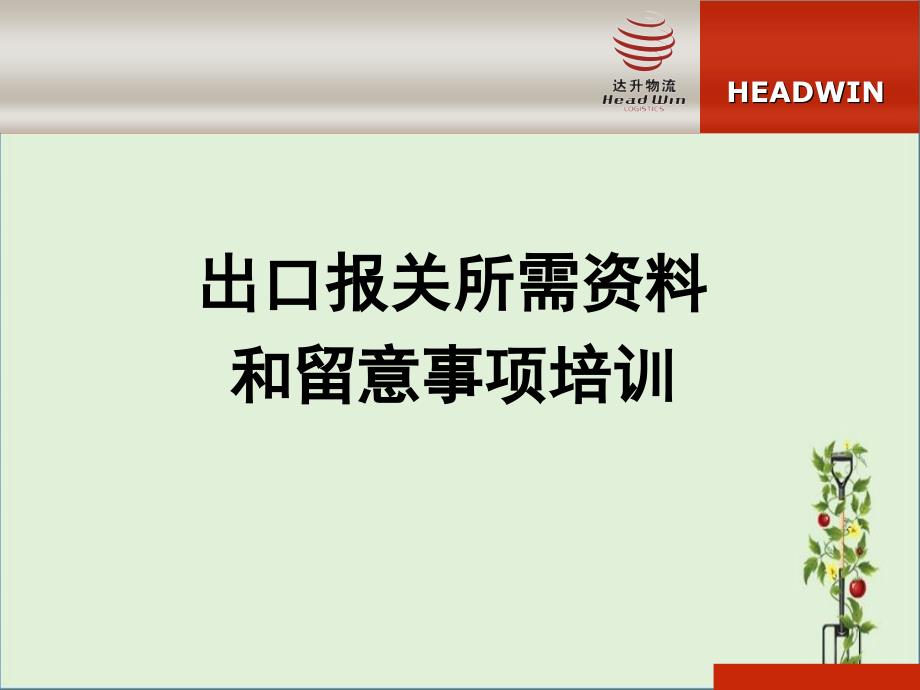 出口报关流程培训概要_第1页