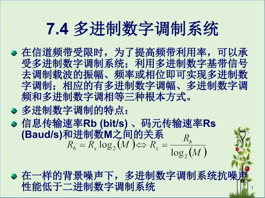 华理通信原理、第七章(正弦载波数字调制系统2).._第1页