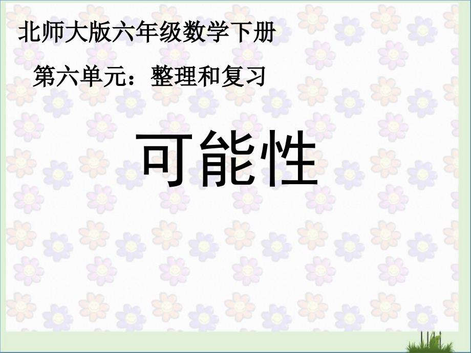 北师大六年级数学下册总复习---可能性_第1页