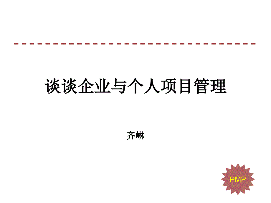 企业与个人项目管理_第1页