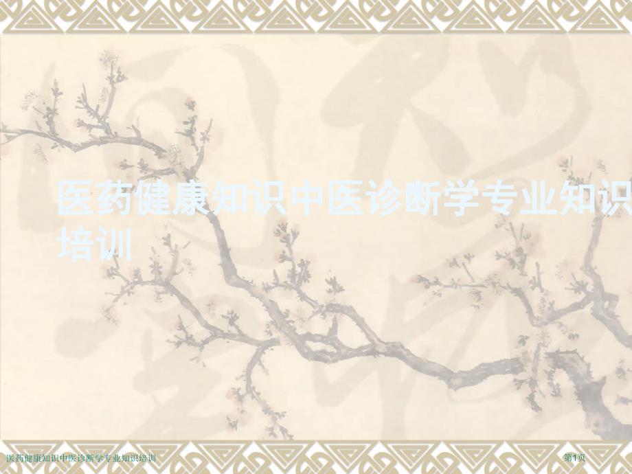 醫(yī)藥健康知識(shí)中醫(yī)診斷學(xué)專業(yè)知識(shí)培訓(xùn)_第1頁(yè)