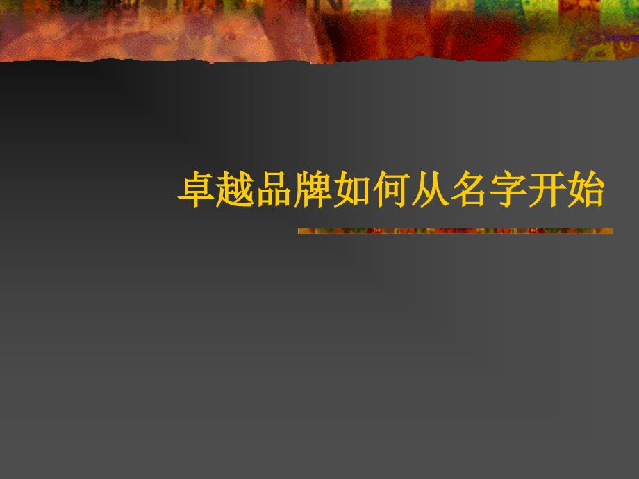 卓越品牌如何从名字开始(PPT 25)_第1页