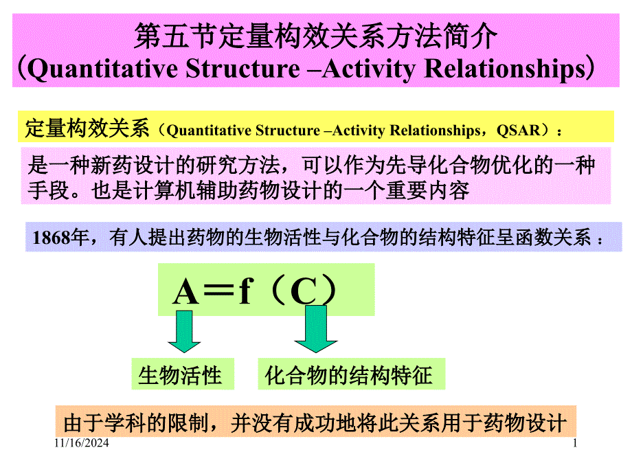 第3章药物设计的基本原理和方法4_第1页