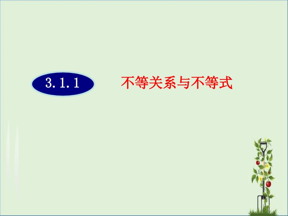 3.1.1不等关系与不等式解析_第1页