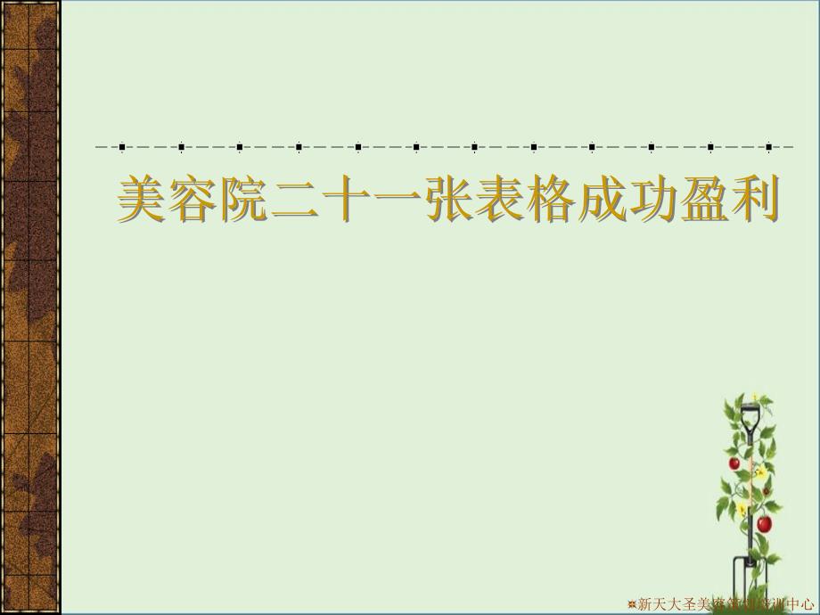 2、美容院成功盈利的21张表格解析_第1页