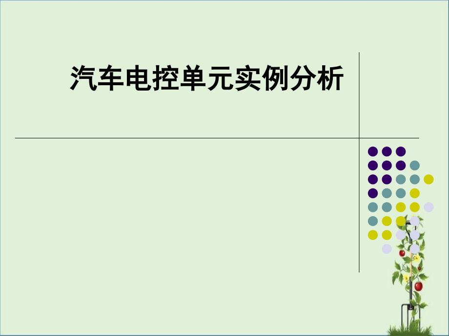 30汽车电子控制单元实例分析解析_第1页