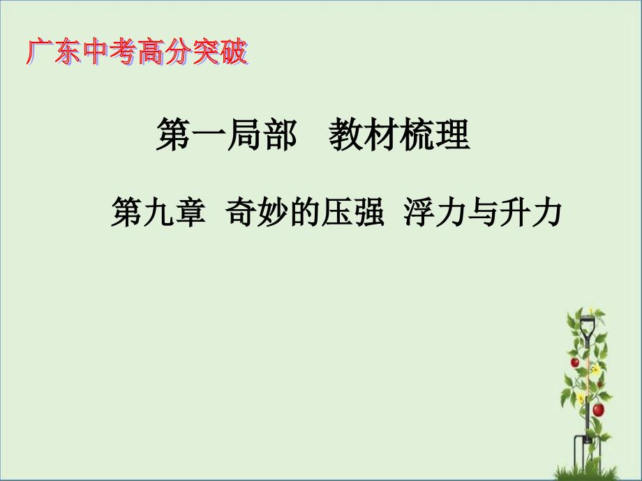 9.2013中考高分突破--神奇的压强--浮力与升力解析_第1页