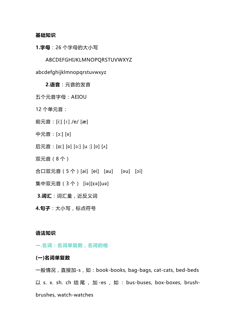 小學(xué)1-6年級(jí)基礎(chǔ)英語(yǔ)知識(shí)匯總_第1頁(yè)