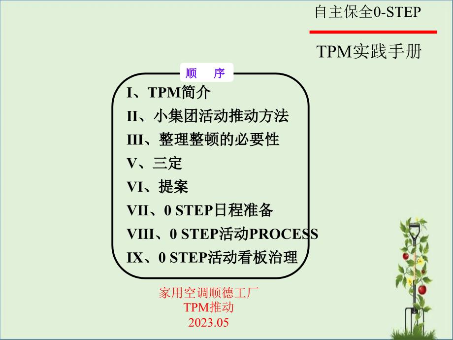 TPM-0-STEP导入培训手册解析_第1页