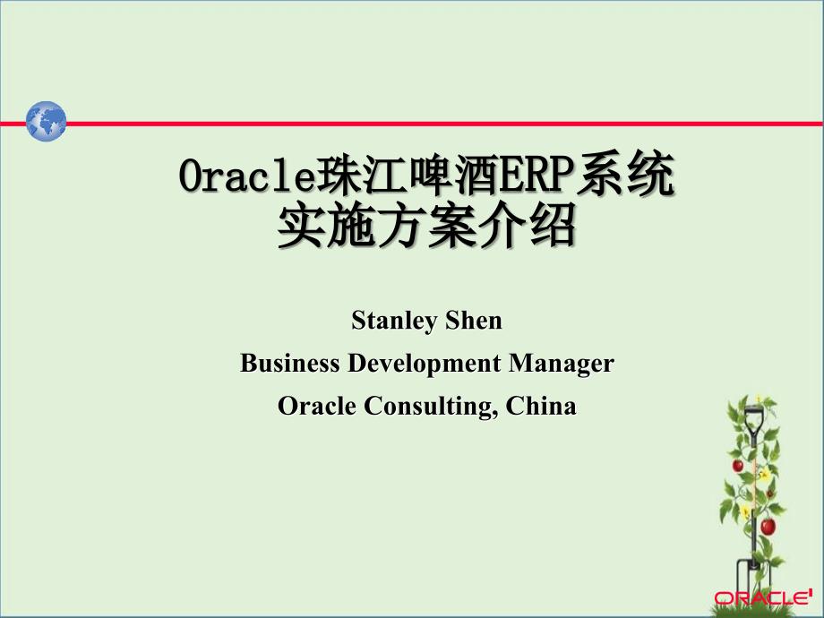 Oracle珠江啤酒ERP系统实施方案介绍.._第1页