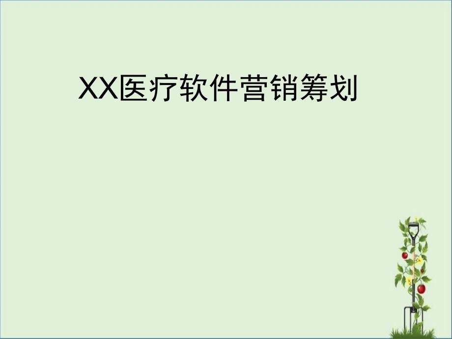 XX医疗软件营销策略分析_第1页