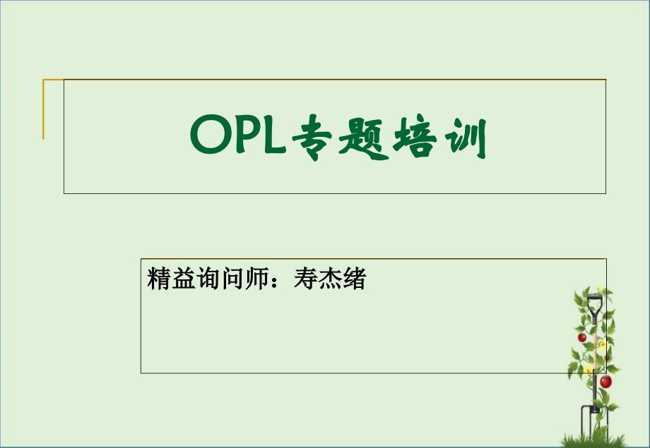 OPL培训概要_第1页