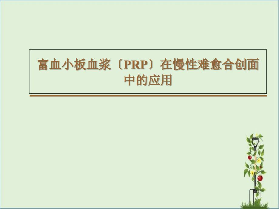 PRP在慢性难愈合创面中的治疗-华西医院冉兴无教授_第1页