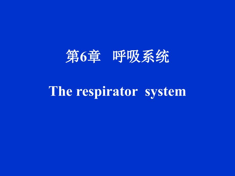 第6章呼吸系统Therespiratorsystem名师编辑PPT课件_第1页