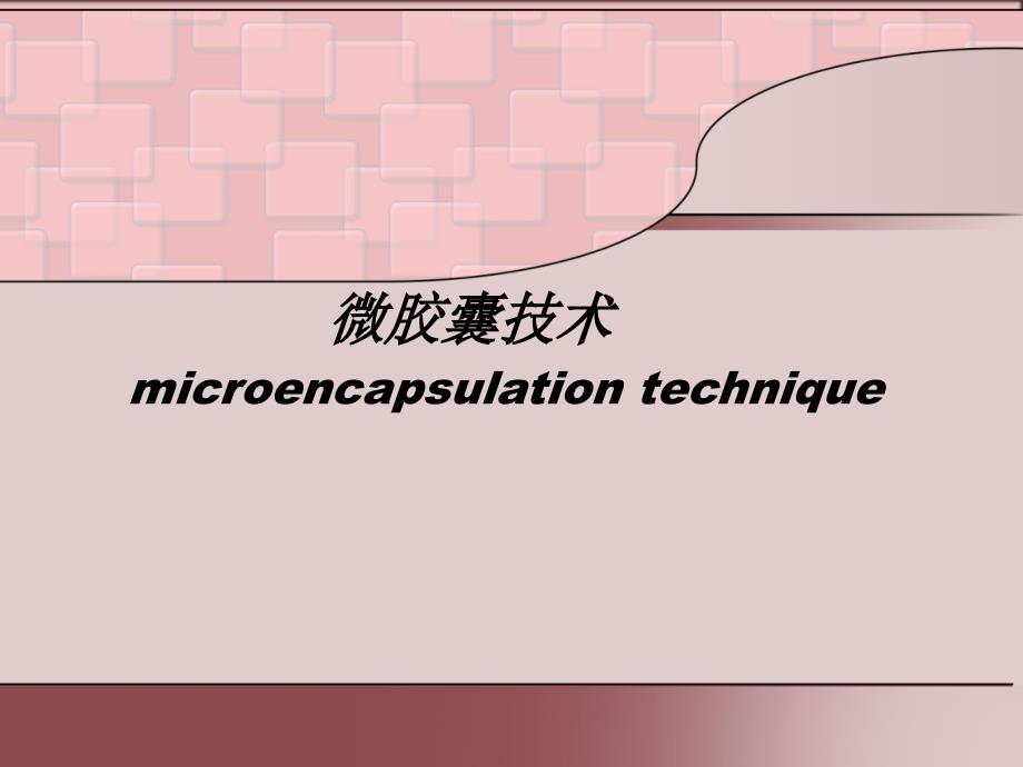 微胶囊化技术_第1页