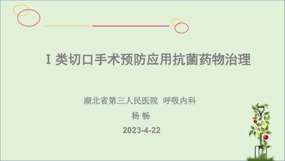 Ⅰ类切口手术预防应用抗菌药物管理_第1页