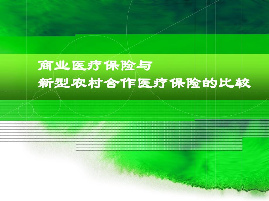 商保与新农合的比较-中国人寿保险公司保险理念培训模板课件演示文档资料_第1页