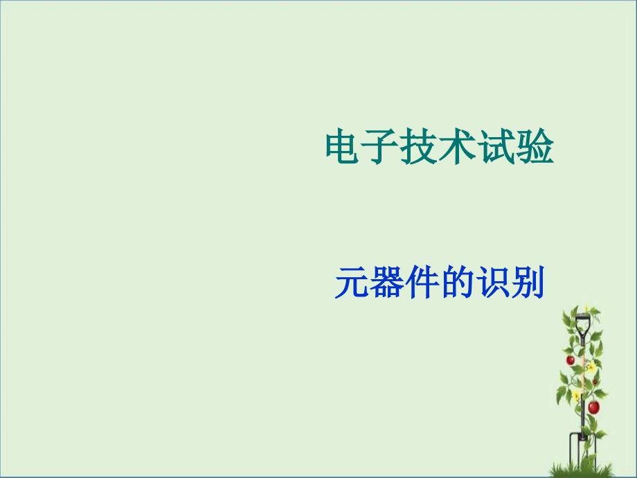 中国民航大学电子信息技术实验课件元器件的识别._第1页