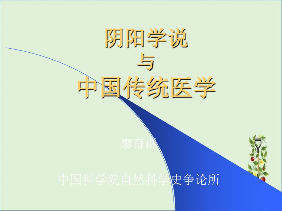 中国传统医学中的阴阳学说(PPT课件)_第1页