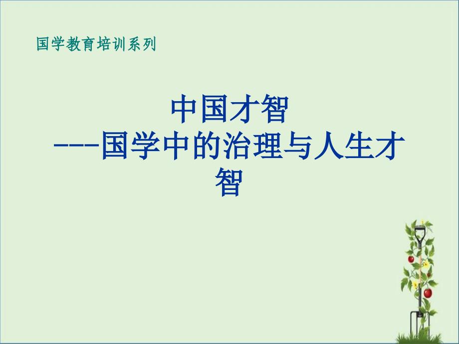 中国智慧-国学中的管理与人生智慧剖析_第1页