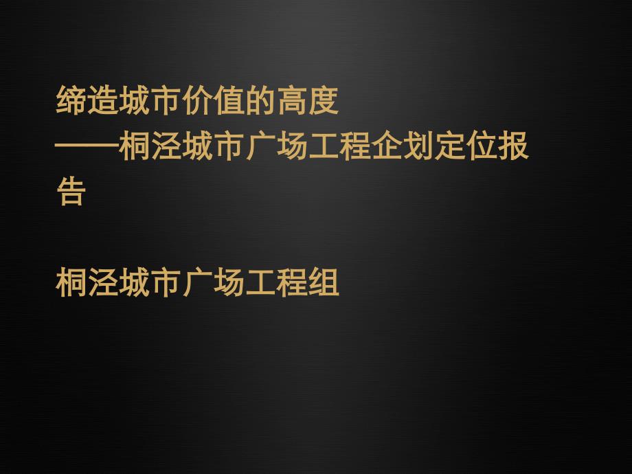 房地产策划-苏州桐泾城市广场项目企划定位报告-2412-13-下载_第1页