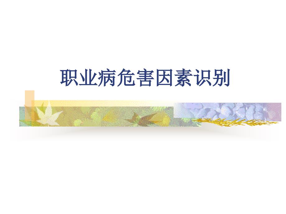 职业病危害因素识别_第1页