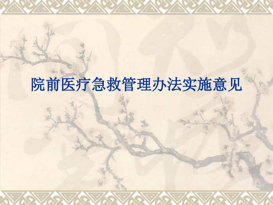 四川省院前医疗急救管理办法实施意见_第1页