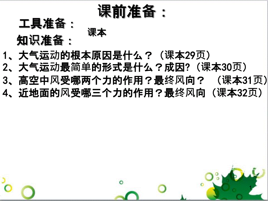 高中地理 第二章 地球上的大气 第二节 气压带和风带课件3 新人教版必修1_第1页