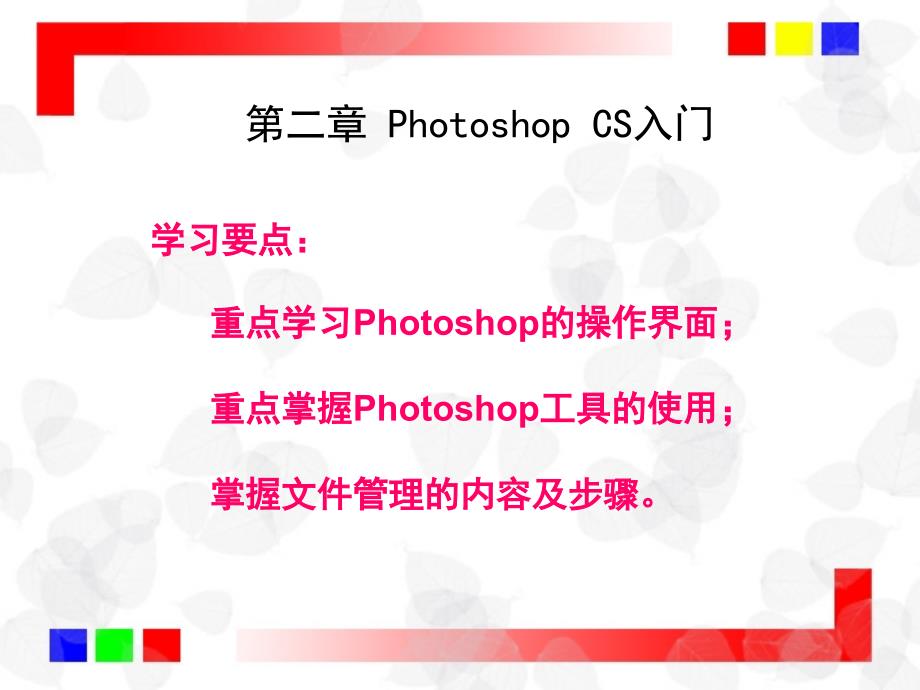 第二章 Photoshop CS入门_第1页