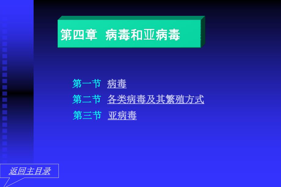 第三节亚病毒 第一节病毒 第二节各类病毒及其繁殖方式 返回主 第四_第1页