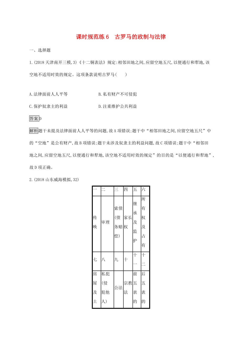 高考?xì)v史大一輪復(fù)習(xí) 第2單元 古代希臘、羅馬和近代西方的政治制度 課時規(guī)范練6 古希臘的民主政治 岳麓版-岳麓版高三歷史試題_第1頁