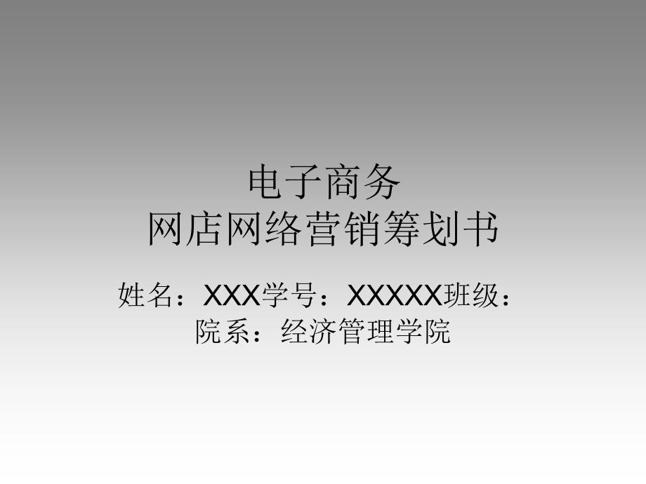 菲儿服装店网店网络营销策划书_第1页