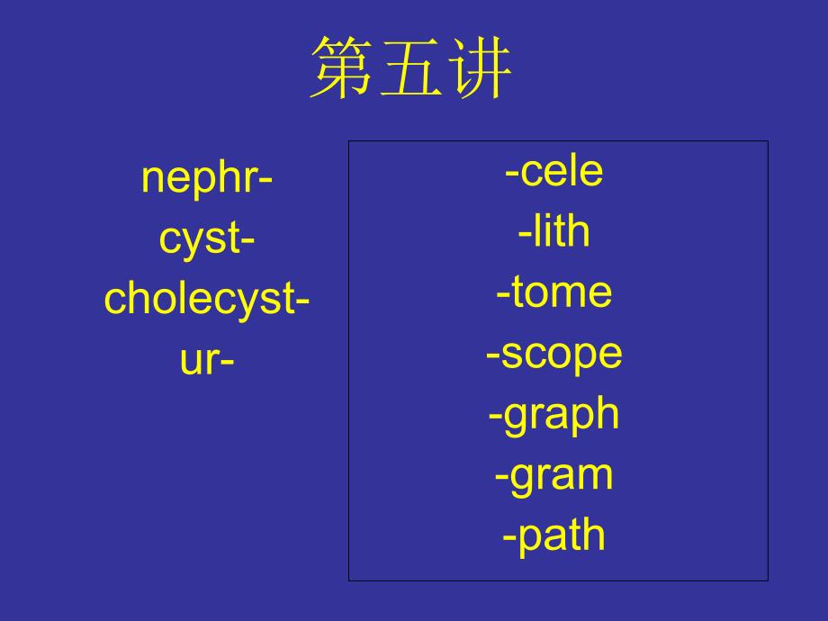 醫(yī)學(xué)英語詞匯構(gòu)詞規(guī)律第五講_第1頁