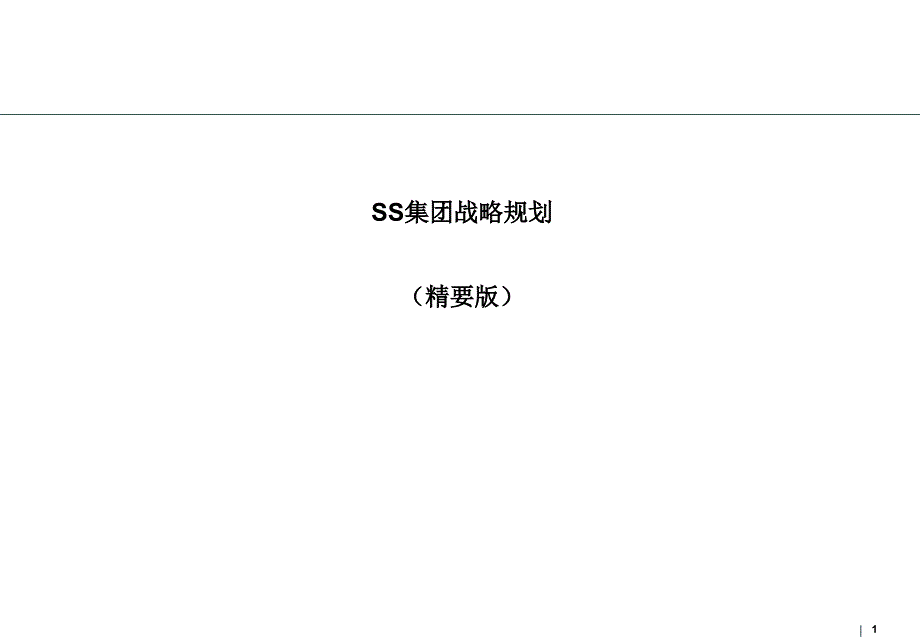 SS集团战略规划（PPT 135页）_第1页