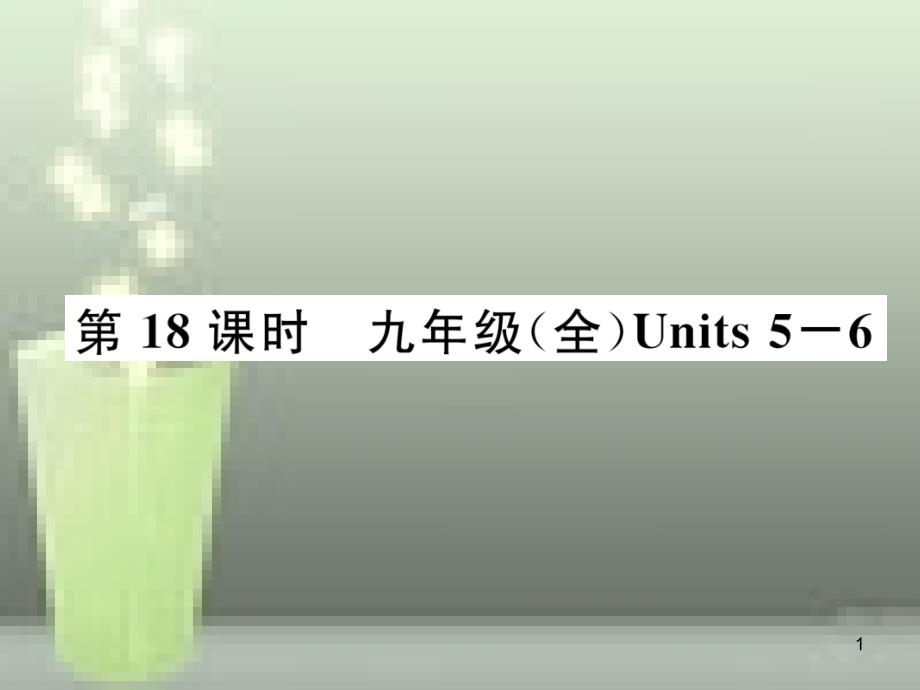 中考英语特训总复习 第一部分 教材知识梳理篇 第18课时 九全 Units 5-6优质课件_第1页