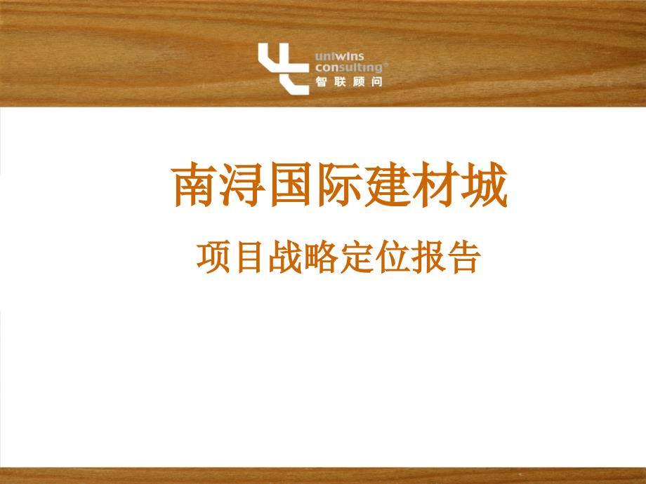 南浔国际建材城项目战略定位报告_第1页