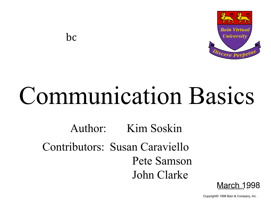 某咨询有效沟通communicationbasics_第1页