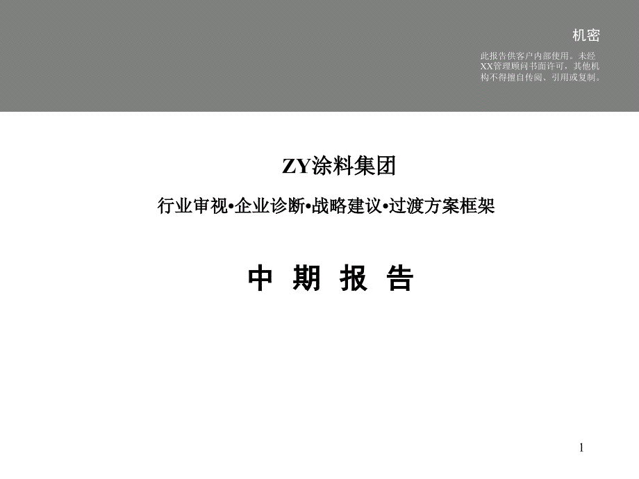 某集团涂料行业分析报告书_第1页