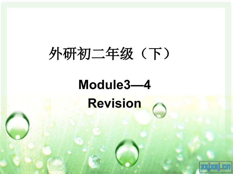 外研总复习初二（下）Module3-4_第1页