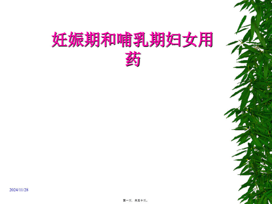 妊娠期和哺乳期妇女合理用药_第1页