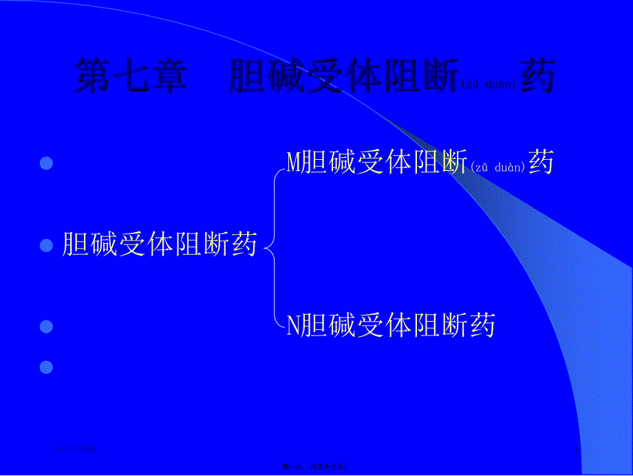 第章胆碱受体阻断药I2_第1页