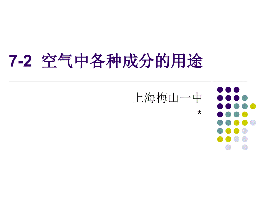 7-2空气中各种成分的用途课件_第1页