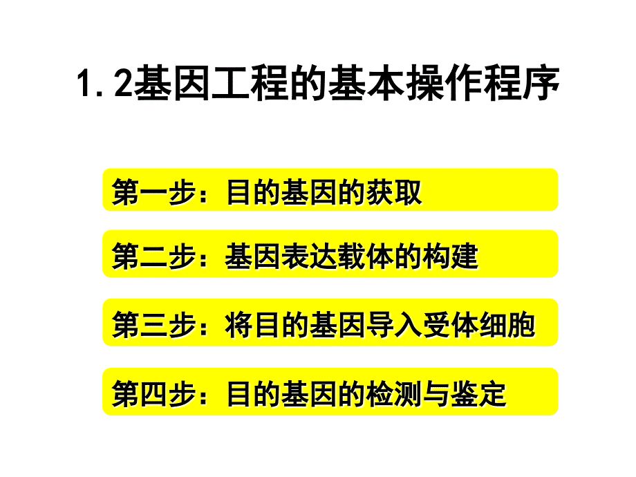 12基因工程的基本操作程序（教育精品）_第1页