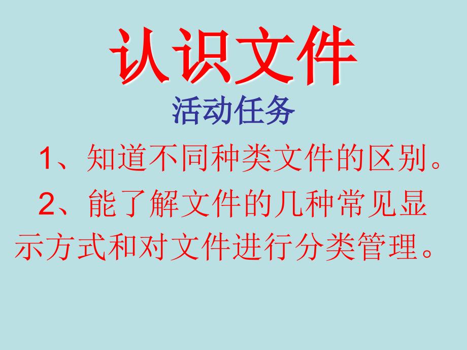 四年级认识文件演示文稿_第1页